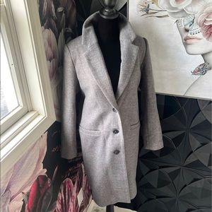 NEW Women's Oversized Plush Button-Front Coat GRAY